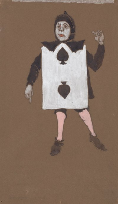 Piková dvojka (kostýmy pro film Alenka v říši divů, 1915) od William Penhallow Henderson