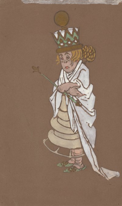 Bílá královna (návrh kostýmů pro Alenku v říši divů) 1915 od William Penhallow Henderson