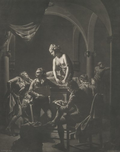 An Academy by Lamplight, 20. února 1772. od William Pether