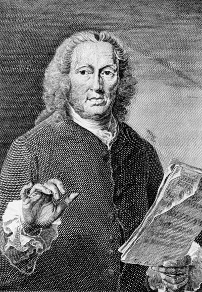 Richard Leveridge, kolem 1760 (mezzotinta) od William Pether
