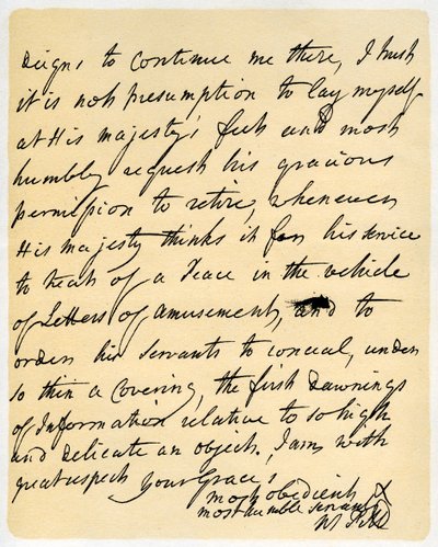 Dopis Williama Pitta vévodovi z Newcastlu, Hayes, 23. října 1759. od William Pitt