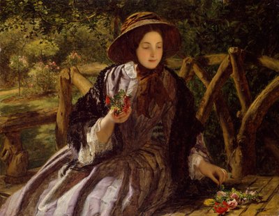 Zahradní květiny dělají kytičku, 1855-1856. od William Powell Frith