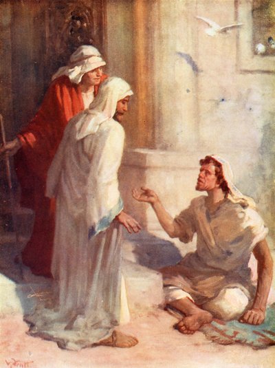 U krásné brány, Skutky iii, 2 (barevná litografie) od William Pratt