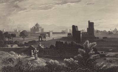 Tomb of Humayun, Dillí (rytina) od William Purser