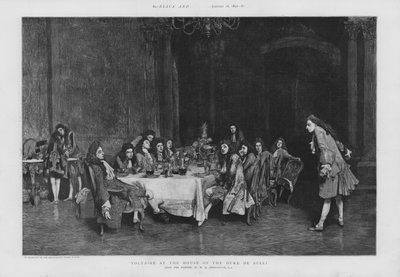 Voltaire v domě vévody ze Sulli (litho) od William Quiller (after) Orchardson