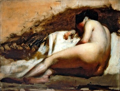 Studie aktu (olej na palubě) od William Quiller Orchardson