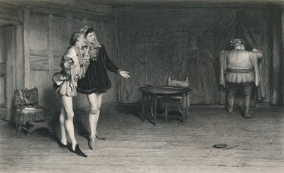 "Princ Henry, Poins a Falstaff." Král Jindřich IV. - První část, c1870 od William Quiller Orchardson