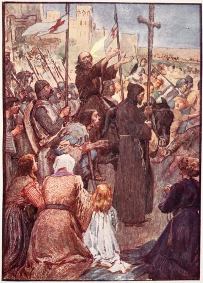 „Často ho bylo vidět, jak jezdí na zadku“, deska z „Příběhu Francie“, od Mary MacGregor, 1920 (barevné lito) od William Rainey
