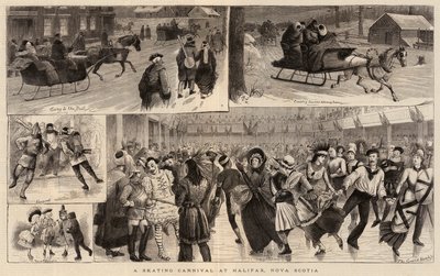 Karneval na bruslích v Halifaxu, Nové Skotsko od William Ralston