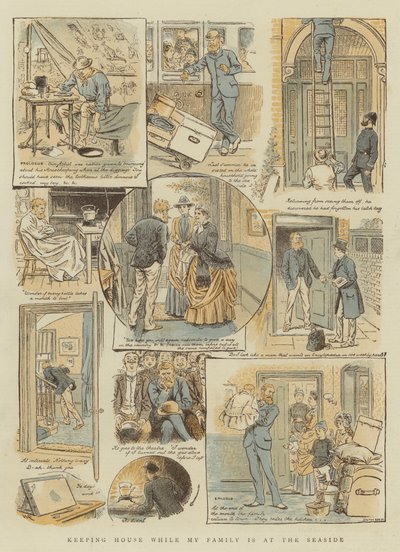 Keeping House, zatímco moje rodina je u moře (chromolitho) od William Ralston
