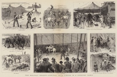 Prázdninová sezóna, příjezd cirkusu do venkovského města od William Ralston