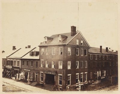 Marshall House, Alexandria, Virginia, srpen 1862 (tisk alba na tkaném papíře) od William Redish Pywell