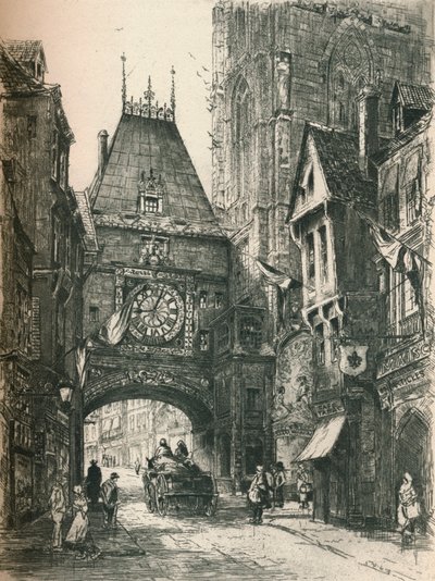 Velké hodiny, Rouen, c19. století. 1925 od William Renison
