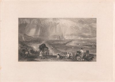 Pohled do dálky na Rouen od William Richardson