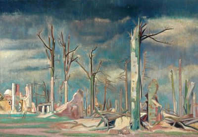 Avenue at Bourlon, západní fronta (olej na plátně) od William Rothenstein