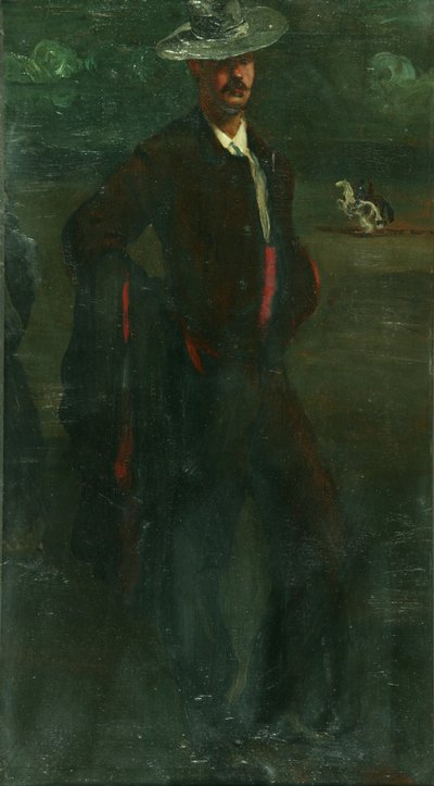 Ignatius Zuloaga As A Bullfighter, kolem 1895 (olej na plátně) od William Rothenstein