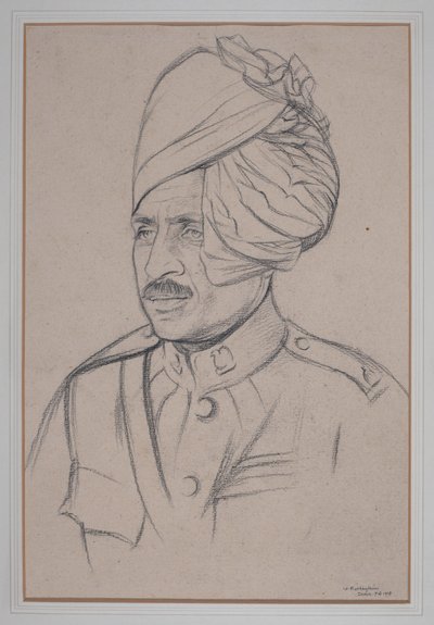 Muž indické kavalérie od William Rothenstein