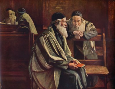 Židovská synagoga, Spitalfields, 1935 od William Rothenstein