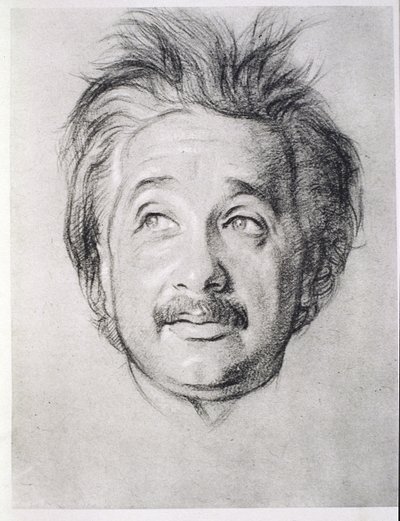 Portrét Alberta Einsteina (1879-1955) (litho) od William Rothenstein