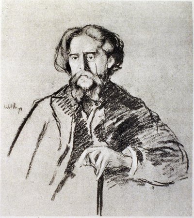 Portrét Alphonse Daudeta (1840-97) od William Rothenstein