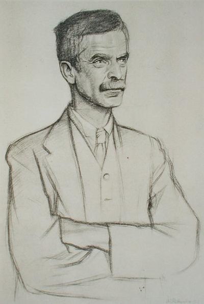 Portrét Johna Lawrence Le Breton Hammond (1872-1949) od William Rothenstein