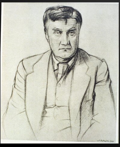 Portrét Ralpha Vaughana Williamse (1872-1958) od William Rothenstein