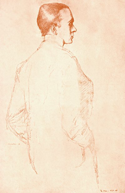 Sir Henry Maximilian Beerbohm , anglický parodista a karikaturista, 1911. od William Rothenstein