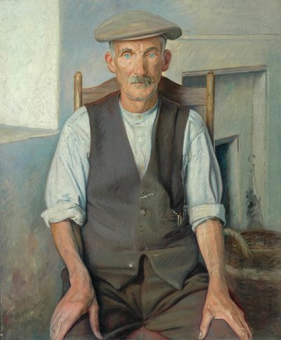 Starý zahradník (olej na plátně) od William Rothenstein