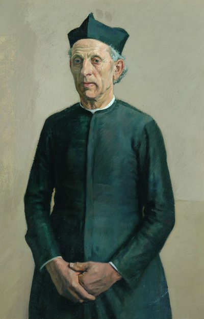 Village Priest (olej na plátně) od William Rothenstein