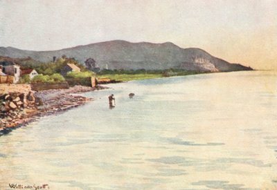 Na pobřeží, Diano Marina, Cervo v dálce (barevná litografie) od William Scott