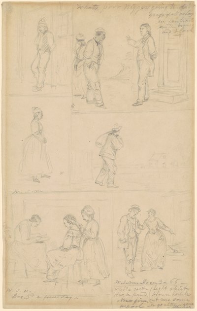 Studie figurálních skupin od William Sidney Mount