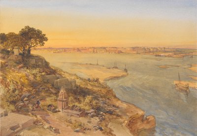 Allahabad, z pravého břehu Jumna od William Simpson