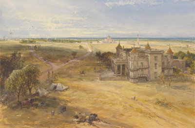 Dilkoosha, Lucknow v dálce od William Simpson