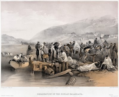 Nalodění nemocných v Balaklavě, 1855 od William Crimea Simpson
