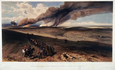 Redanské a britské zákopy od William Crimea Simpson