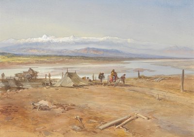 Řeka Chenab, Paňdžáb od William Simpson