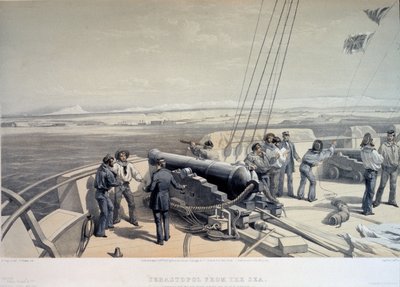 Pohled na Sevastopol od moře, 1855 od William Crimea Simpson