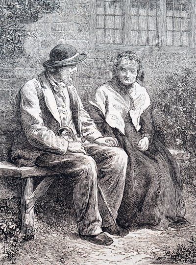 Starší pár. William Small (1843-1929), anglický ilustrátor. 1880 (rytina) od William Small
