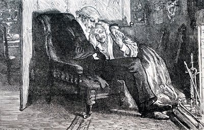 Starší pár. William Small (1843-1929), anglický ilustrátor. 1880 (rytina) od William Small