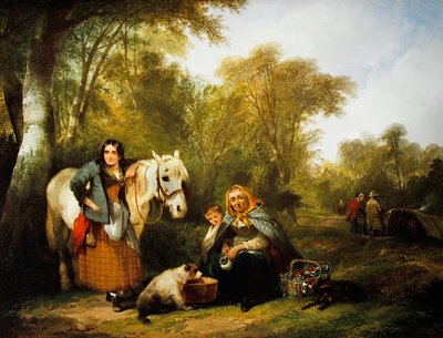 Gypsy Encamp (olej na plátně) od William Snr. Shayer