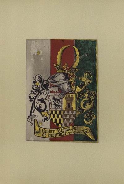 Sir Walter Blount, lord Mountjoy, 1472-1474 (chromolitho) od William St John Hope