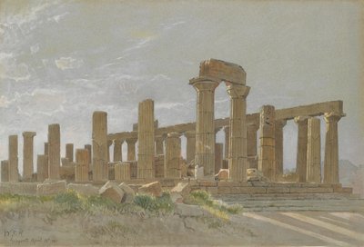 Girgenti Chrám Juno Lacinia v Agrigentum, 1881. od William Stanley Haseltine