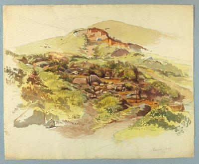 Studie krajiny, Baveno, jezero Maggiore, Itálie od William Stanley Haseltine