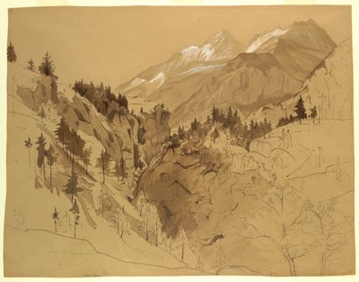 Studium krajiny, Meiringen, Švýcarsko od William Stanley Haseltine