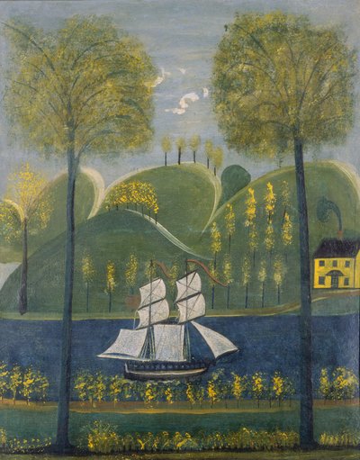 Pod plnými plachtami, druhá čtvrtina 19. století (olej a kasein () na omítce a laťování) od William Stephen Coleman