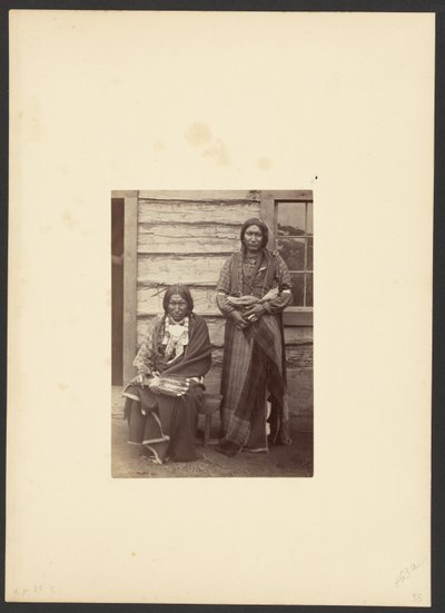 Synové náčelníka Arapahů, Little Raven [Malý medvěd a štít, pravděpodobně v táboře Supply] od William Stinson Soule
