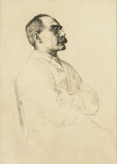 Portrét Rudyarda Kiplinga 1865-1936. od William Strang