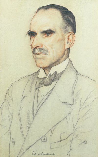 Portrét Williama de Havilland, 1920 (tužka a pastel na papíře) od William Strang