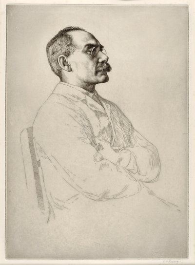 Rudyard Kipling (1865 - 1936), hospoda. 1898 od William Strang