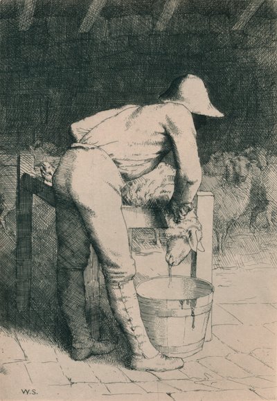 Řezník a ovce, c1916 od William Strang